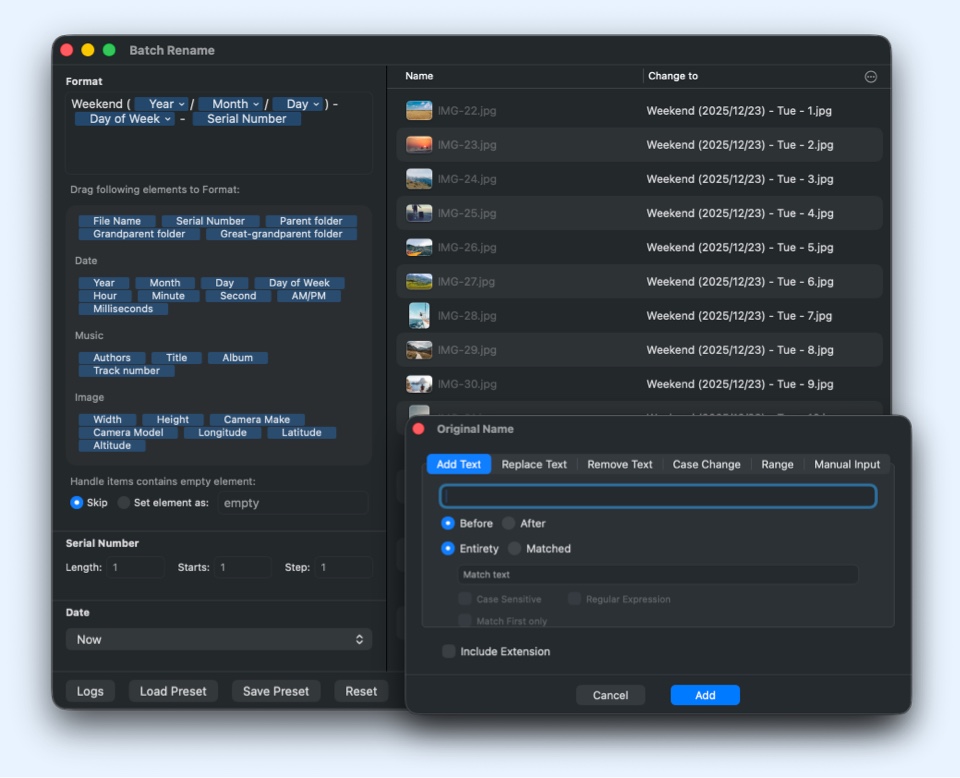 Extension: Advanced Batch Rename